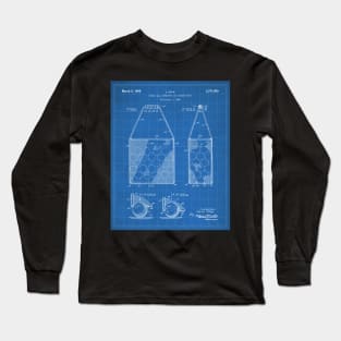 Tennis Hopper Patent - Tennis Player Coach Instructor Art - Blueprint Long Sleeve T-Shirt